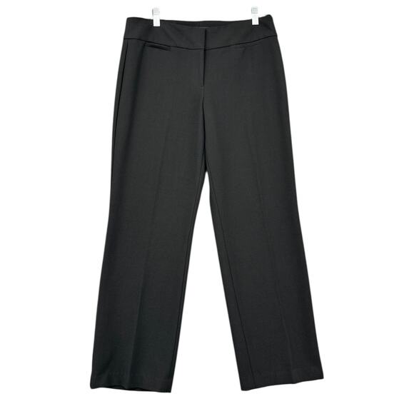 Talbots Signature Black Wide Leg Flat Front Dress Pants Womens Pants Size 8 - Picture 1 of 7